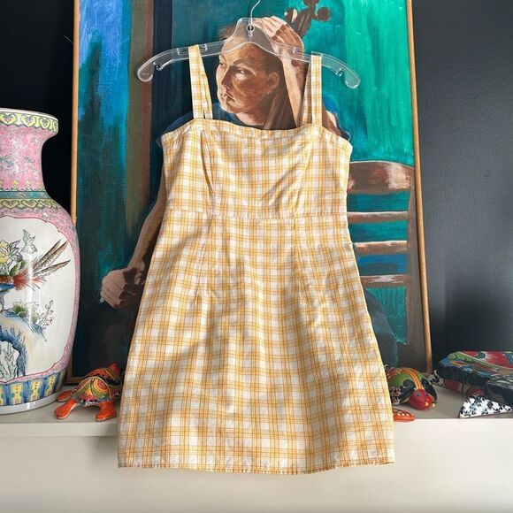 Forever 21 Yellow Plaid Dress Small - Picture 2 of 15